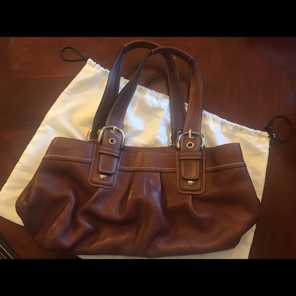 Brown Leather Coach Shoulder Bag - Picture 2 of 8
